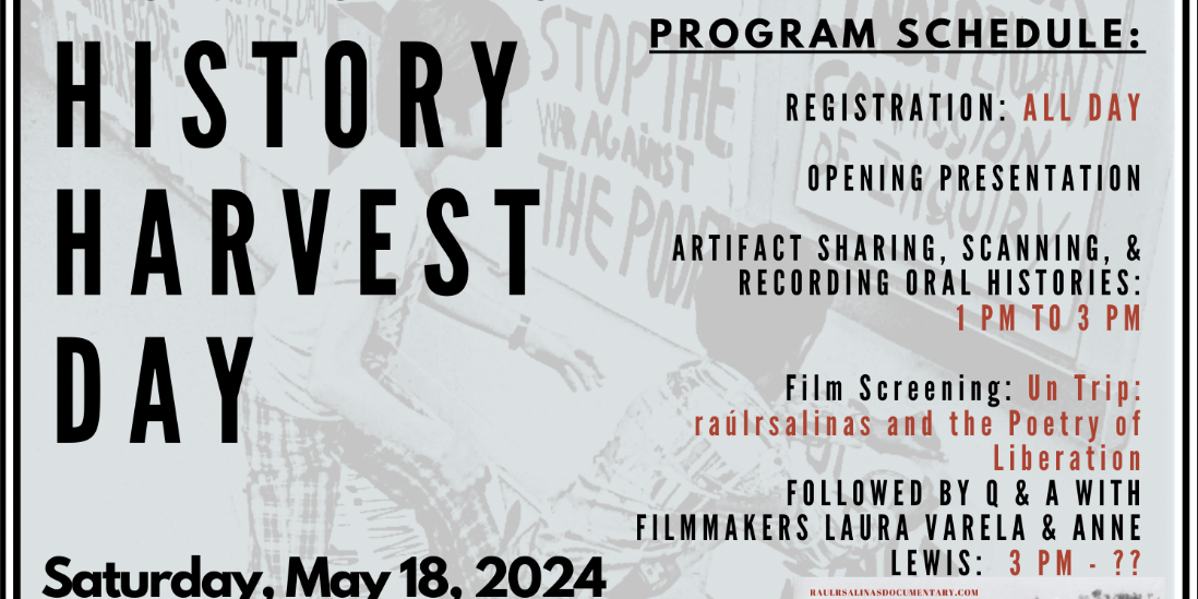 Bayou city history, harvest screening poster